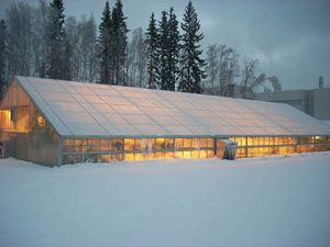 Snowy greenhouse heating